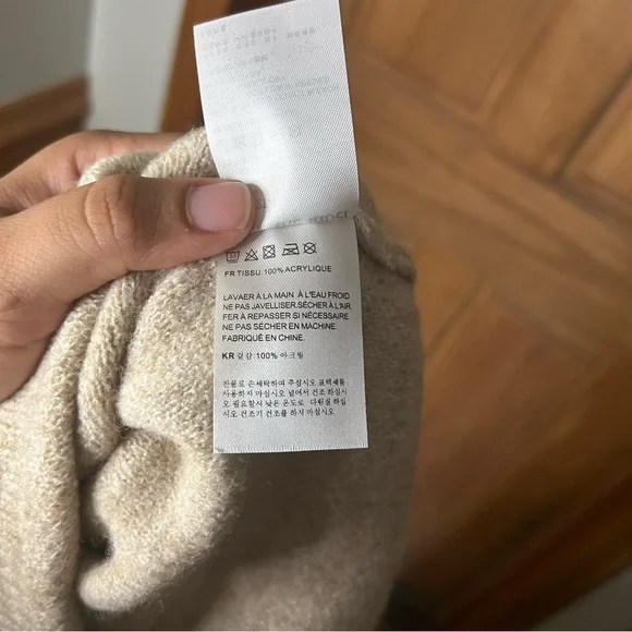 Cozy Beige Sweater with Bow Detail - Picture 6 of 6